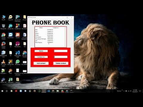 Minor Project  | PhoneBook is a Desktop Application | Python, MYSQL and  tkinter | PhoneBook