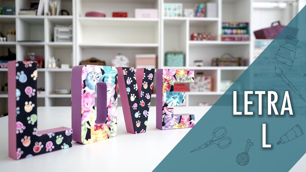 LETRA L - Cartonagem | Ateliê Ana Paiva