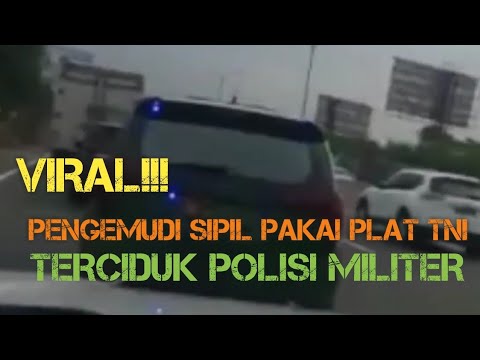 Mobil TNI kejar  kejaran dengan POLISI  MILITER TNI di  Tol 