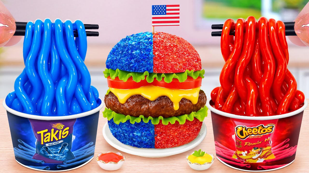 Best Of Food Recipe How To Make Cheese Burger And Small Spicy Ramen Tina Mini Cooking