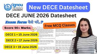 DECE New Datesheet June 2026 IGNOU Level Up Learning Simran Gumber