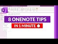 8 Quick Microsoft OneNote Tips to Boost Your Productivity in 1 Minute β±οΈ