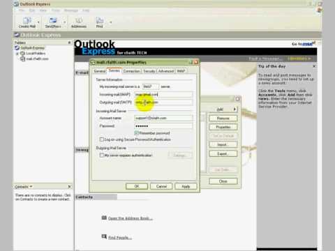 Outlook Express IMAP Configuration for cfaith Webmail
