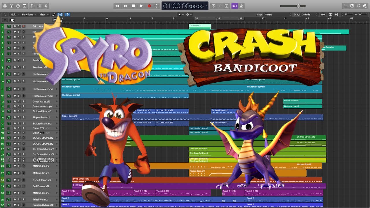 Crash Bandicoot Theme Music in the Style of Spyro the Dragon