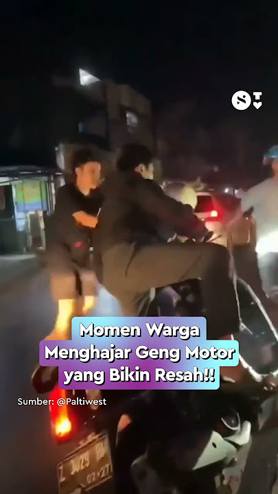 AKSI HEROIK WARGA HAJAR GENG MOTOR!!