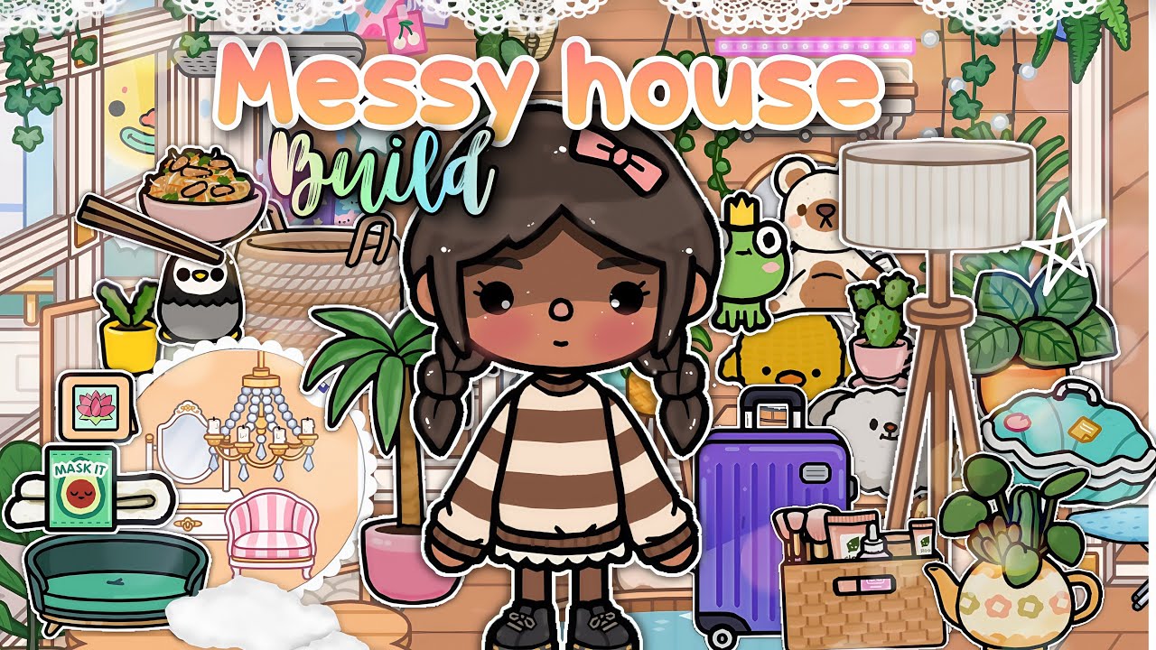 toca boca messy house build🐾🍂☔️ 𓏲˚∘˙ଓ | pt-1 |