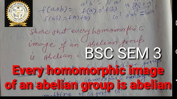 Show that every homomorphic image of an Abelian group is Abelian