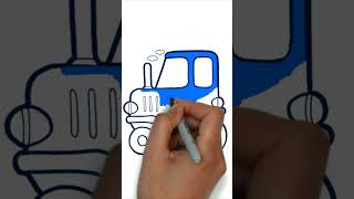 #shorts Как нарисовать Синий Трактор - How to draw a blue tractor (шортс)