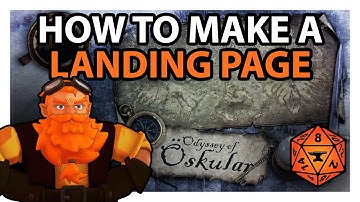 How to build a Landing Page INSIDE FoundryVTT!