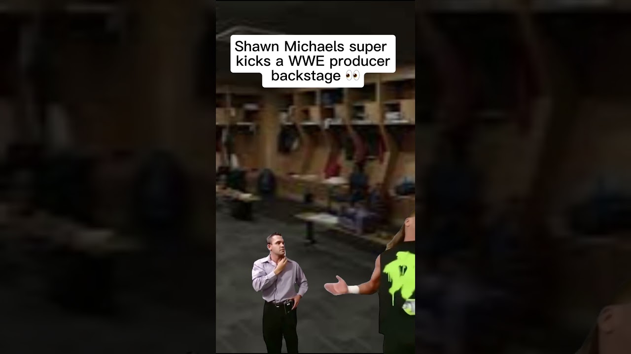 Shawn Michaels SUPERKICKS a WWE producer backstage 🫢 #wwe #shawnmichaels #wrestling #foryou