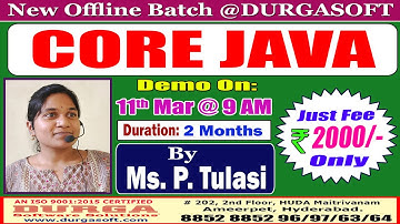CORE JAVA Offline Training @ DURGASOFT