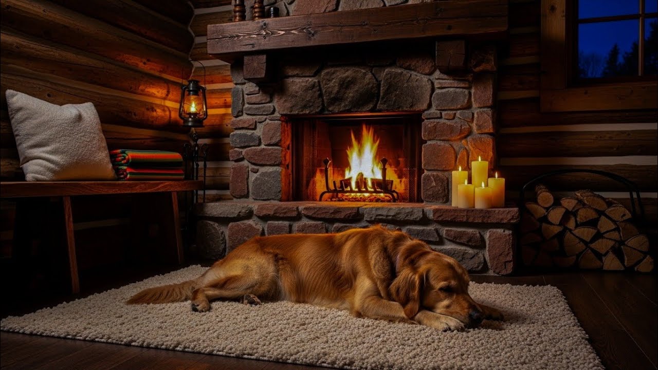 Warm Fireplace Ambience | Cozy Night Relaxation