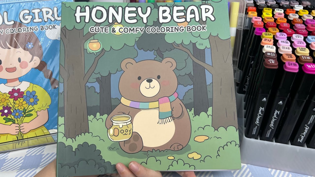 ASMR Immersive experience decompression Let's work on a coloring book together.