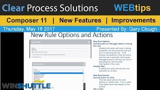 WINSHUTTLE Tutorial & WEBtips: New Features in Composer 11.2
