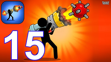 Boom Stick: Bazooka Puzzles - Gameplay Walkthrough Part 15 Levels 53-60 (Android, iOS)