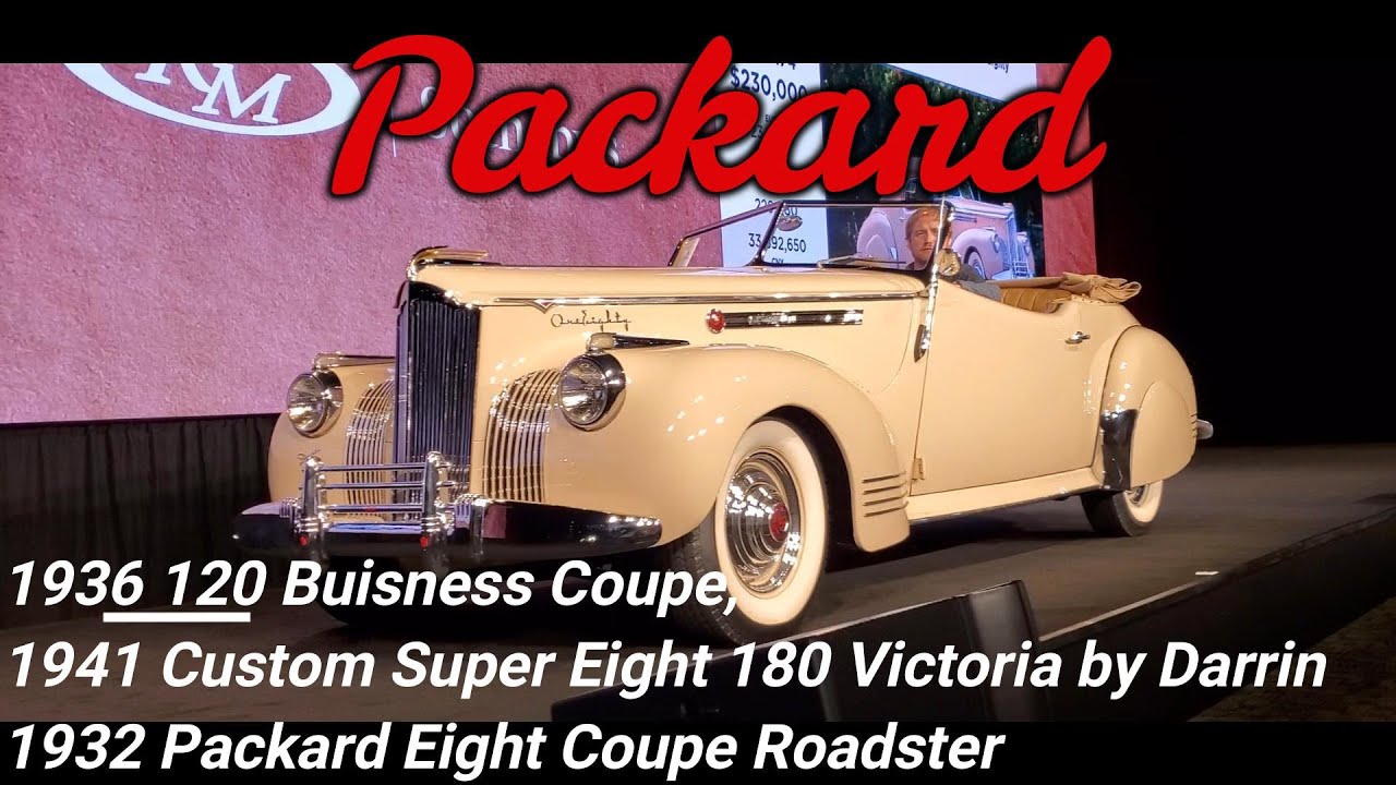 Packard 1936 120 B' Coupe,1941 180 Victoria Darrin,1932 Eight