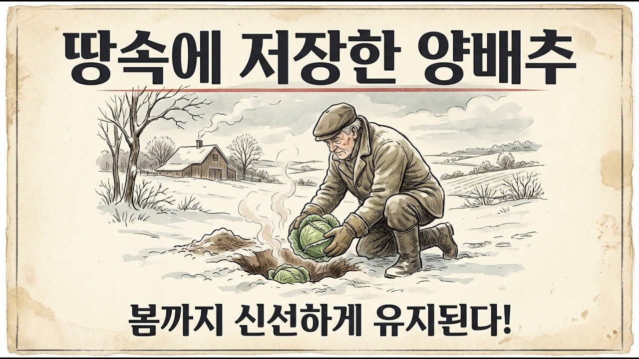 양배추를 봄까지 살아 있게 유지하는 지하 보관 방법