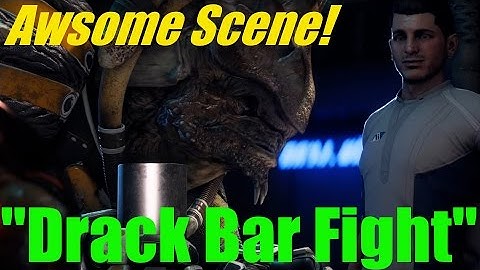 Mass Effect: Andromeda - Krogan Bar Fight! "Drack Awsome Scene"