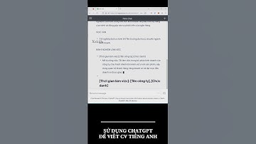 Dùng ChatGPT để tự động tạo CV (hồ hơn xin việc) bằng tiếng Anh  #shorts #chatgpt #ai