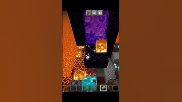 How to activate the portal without flint and steel in minecraft | #shorts #minecraft