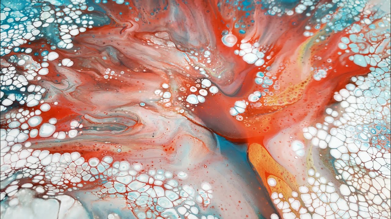 #64 Dutch Pour with Cells | Pouring Art - YouTube
