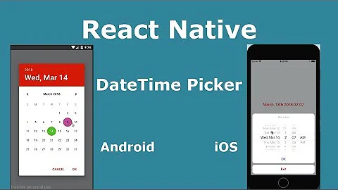 React Native DateTime Picker