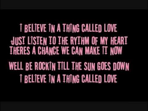 I BELIEVE IN A THING CALLED LOVE - THE DARKNESS LYRICS