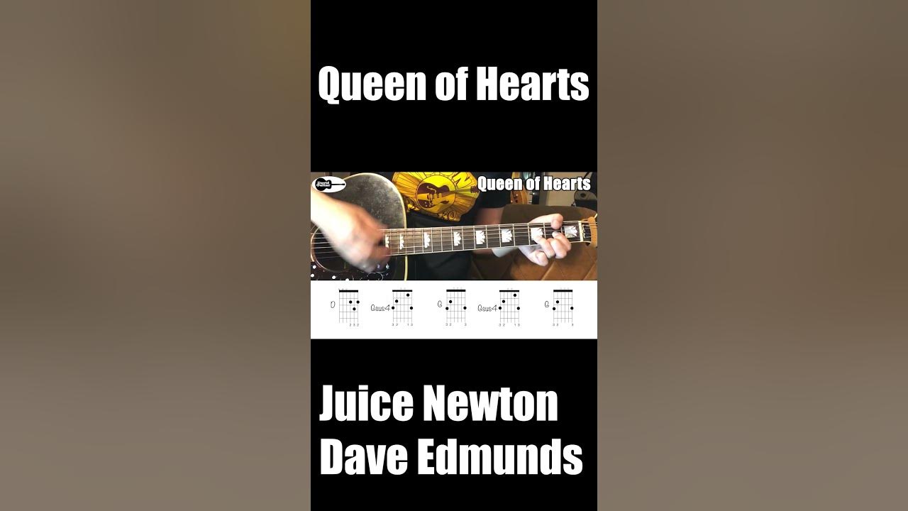 Queen of Hearts Juice Newton Dave Edmunds Guitar Chords　#Shorts