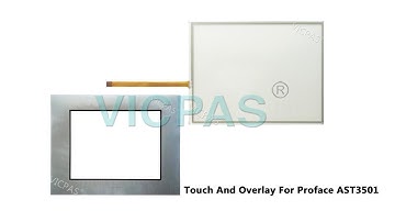 Touch Screen And Overlay For Proface AST3501 Repair With Membrane Keypad, Lcd Display, Plastic Case