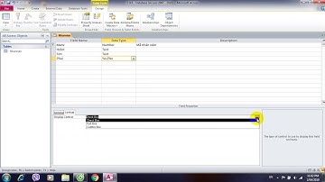 TẠO TABLE CHO CSDL TRONG ACCESS