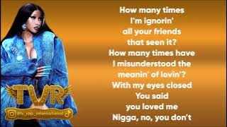 Cardi B - Man Of Your Word (Lyrics Video)
