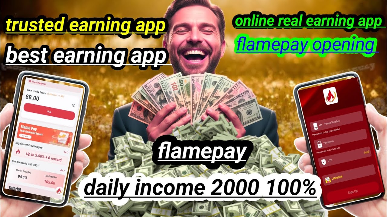 Flamepay real or fake // flamepay opening with best earning app// 