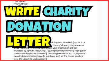 How to Write Donation Letter for a Charity Program | Step-by-Step Guide