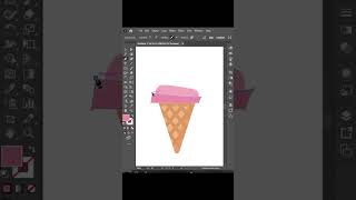 Adobe Illustrator Speed Art - Ice Cream Cone Flat Design