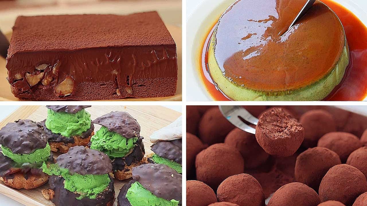 ASMR|Matcha Ice Cream Puffs |Afternoon Tea|Creative Recipes|Cake Story|Cooking