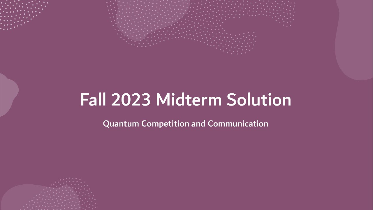 Midterm Exam – Fall 2023 Solution - YouTube