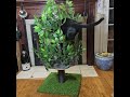 Cat tree with leaves and sisal scratching posts