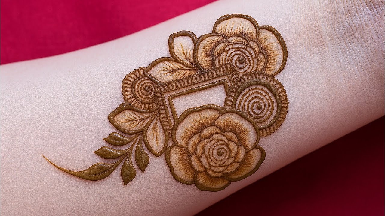 Most beautiful rose flower mehndi design/stylish mehndi/gulab ke phool ke mehandi design/mehndi2025