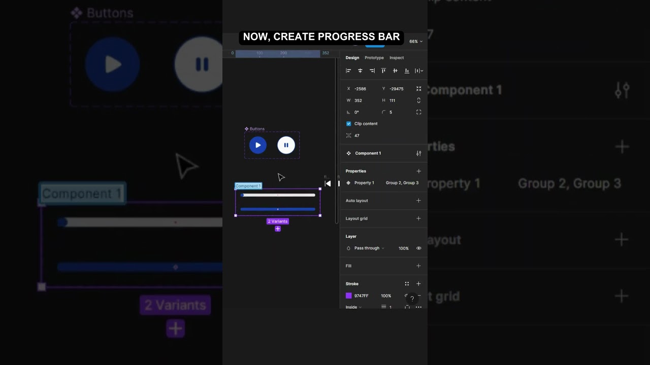 UX/UI Components Tutorial 1 - How to make Music Player Animation in Figma