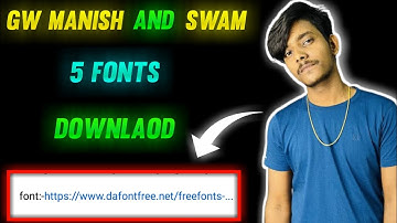 💖🔥5 Font Download | How to make thumbnail text like gw manish| Gradient text like gw manish| @SWAM13