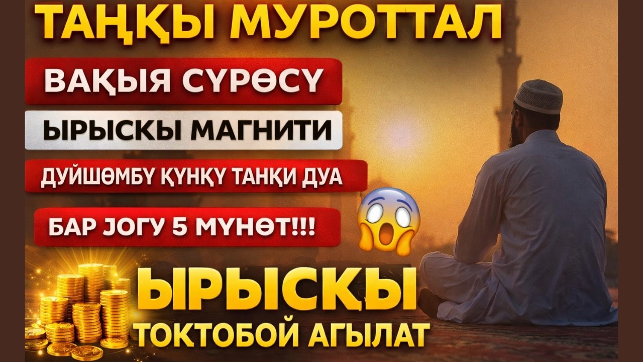 РАМАЗАНДА ТАҢКЫ МУРАТТАЛ 😱 ЫРЫСКЫ АЧУУЧУ КҮЧТҮҮ ОКУУ | ВАКЫЯ СҮРӨСҮ #ramadhan2026