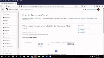 Upload to Syllabus Library in Moodle