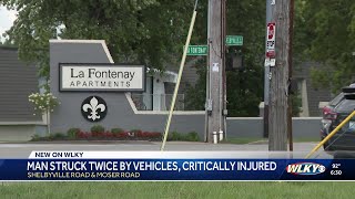 Man critically injured after being struck 2 times trying to cross Shelbyville Road