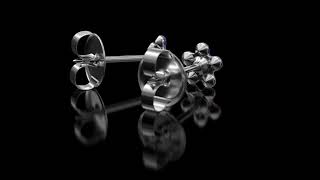 Studex Blume Regenbogen Kristall 100% Medizinische Ohrstecker Erstohrstecker Piercing