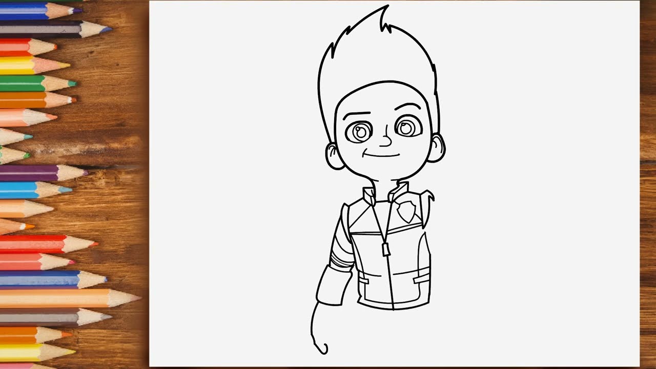 🔴🔴🔴 How To Draw Ryder - PAW Patrol #5 ♥️