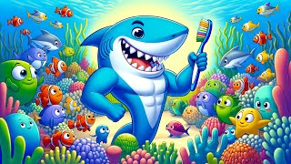 STORY OF SUPERHERO SHARKY - tooth brusing for children &amp; kids / Why is it important to brush teeth?