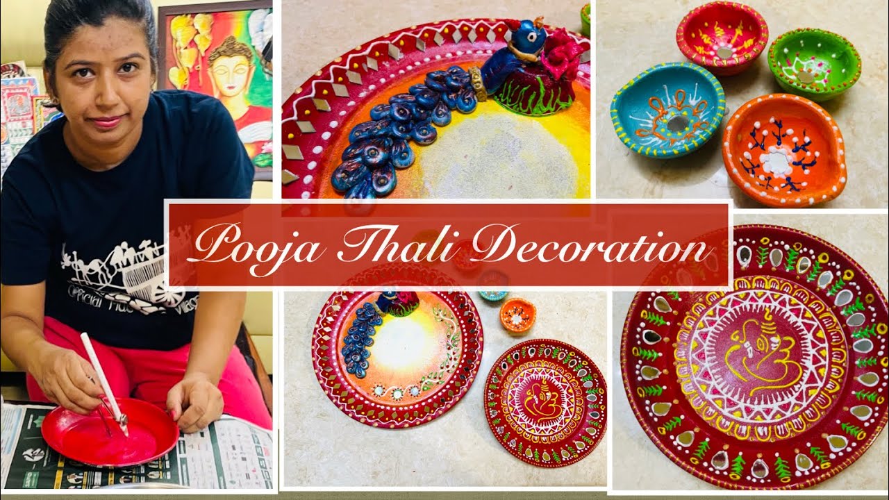 How To Decorate Pooja Thali || Easy Thali Decoration Ideas ...