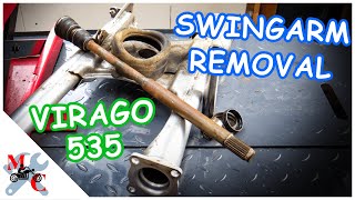 YAMAHA VIRAGO 535 SWINGARM REMOVAL TUTORIAL INCL. BEARINGS | How to remove the swingarm from XV 535