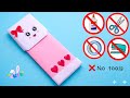 DIY Easy Origami Pencil Case No Glue, No Scissors |Cute Paper Organizer |Paper Craft |School Project