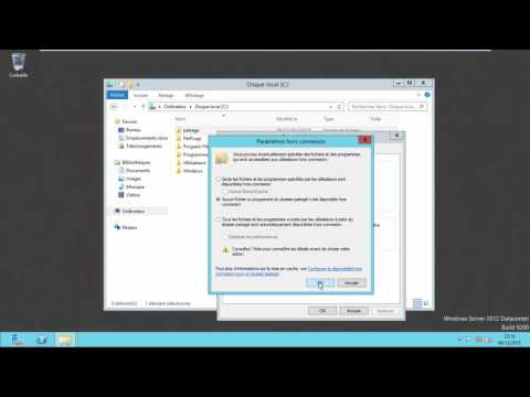 configuration et création d'un fichier de partage partie 2 -- Windows Server 2012